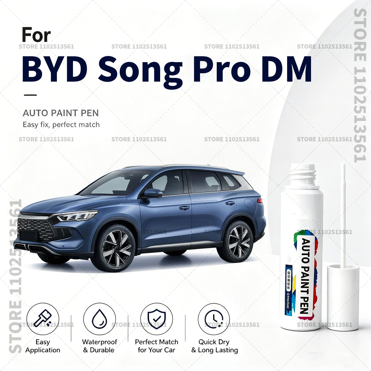 For BYD Song Pro DM White Car  - Paint Model Kit 评论和价格